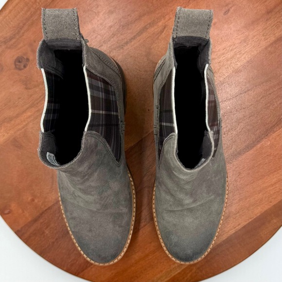 Timberland Courmayeur Valley Chelsea Boots Grey Suede Plaid A2EEH Grunge Women 7 - Picture 4 of 13